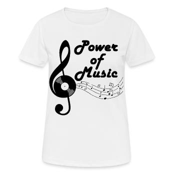 Treble clef and music - Women's Breathable T-Shirt - white - Front - AI Model Female 172 dark (172cm)