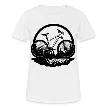 Cyclist Sketch - Women's Breathable T-Shirt - white - Front - AI Model Female 172 dark (172cm)