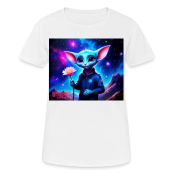 Wonky Maus - Frauen T-Shirt atmungsaktiv - Weiß - Vorne - AI Model Female 172 dark (172cm)