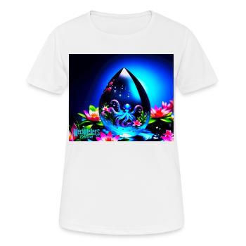 water drops - Frauen T-Shirt atmungsaktiv - Weiß - Vorne - AI Model Female 172 dark (172cm)