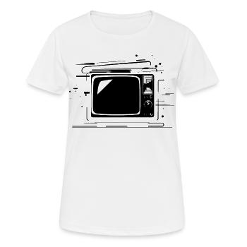 Oldtimer TV - Frauen T-Shirt atmungsaktiv - Weiß - Vorne - AI Model Female 172 dark (172cm)