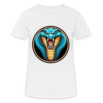 Kobra Bunte Kawaii Cartoon Figur Clipart - Frauen T-Shirt atmungsaktiv - Weiß - Vorne - AI Model Female 172 dark (172cm)