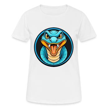 Schlange Bunte Kawaii Cartoon Figur Clipart - Frauen T-Shirt atmungsaktiv - Weiß - Vorne - AI Model Female 172 dark (172cm)