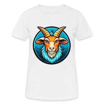Goat Colorful Kawaii Cartoon Character Clipart Pet - Women's Breathable T-Shirt - white - Front - AI Model Female 172 dark (172cm)