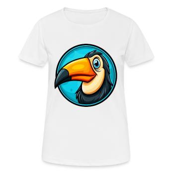 Tukan Bunte Kawaii Cartoon Figur Clipart - Frauen T-Shirt atmungsaktiv - Weiß - Vorne - AI Model Female 172 dark (172cm)