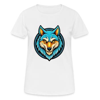Wolf Bunt Kawaii Cartoon Figur Clipart Haustier - Frauen T-Shirt atmungsaktiv - Weiß - Vorne - AI Model Female 172 dark (172cm)