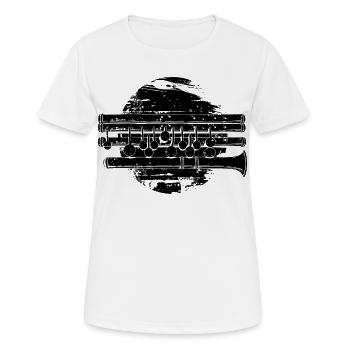Flûte - T-shirt respirant Femme - blanc - Devant - AI Model Female 172 dark (172cm)