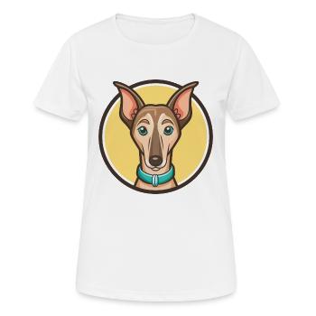 Azawakh-Hunderasse, Zeichentrickfigur, Kawaii Clipart - Frauen T-Shirt atmungsaktiv - Weiß - Vorne - AI Model Female 172 dark (172cm)