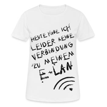 leider habe ich leider keinen elan - Frauen T-Shirt atmungsaktiv - Weiß - Vorne - AI Model Female 172 dark (172cm)
