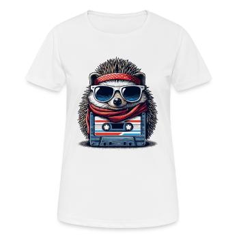 Hérisson Cassette Compacte Cassette Cassette Cadeau - T-shirt respirant Femme - blanc - Devant - AI Model Female 172 dark (172cm)