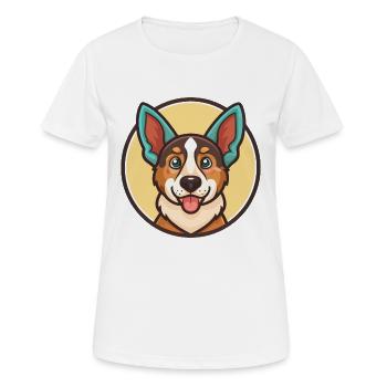 Russischer Harlekin Hund Hunderasse Karikatur Kawaii - Frauen T-Shirt atmungsaktiv - Weiß - Vorne - AI Model Female 172 dark (172cm)