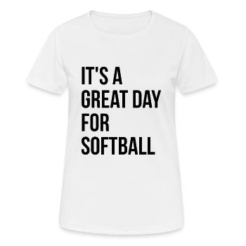 Softball Softball Softball - Frauen T-Shirt atmungsaktiv - Weiß - Vorne - AI Model Female 172 dark (172cm)