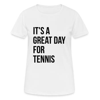 Tennis Tennis Tennis - Frauen T-Shirt atmungsaktiv - Weiß - Vorne - AI Model Female 172 dark (172cm)