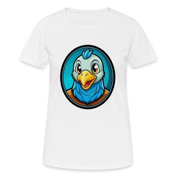 Taube Bunt Kawaii Cartoon Figur Clipart Haustier - Frauen T-Shirt atmungsaktiv - Weiß - Vorne - AI Model Female 172 dark (172cm)