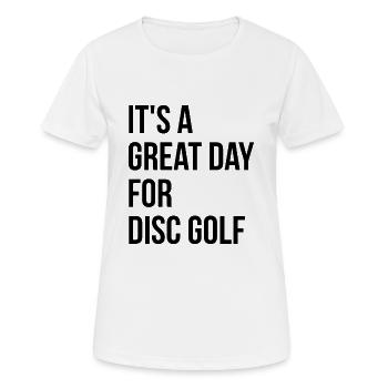 Disc Golf Disc Golf Disc Golf - Women's Breathable T-Shirt - white - Front - AI Model Female 172 dark (172cm)