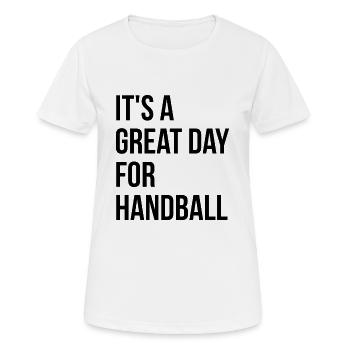 Handball Handball Handball - Frauen T-Shirt atmungsaktiv - Weiß - Vorne - AI Model Female 172 dark (172cm)