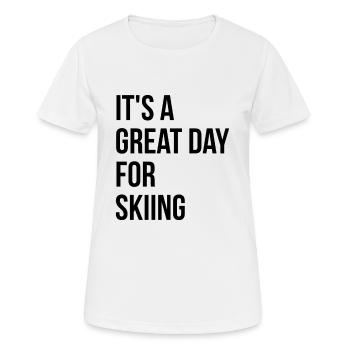 Ski - Women's Breathable T-Shirt - white - Front - AI Model Female 172 dark (172cm)