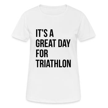 triathlon - T-shirt respirant Femme - blanc - Devant - AI Model Female 172 dark (172cm)