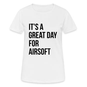 Airsoft Airsoft Airsoft - T-shirt respirant Femme - blanc - Devant - AI Model Female 172 dark (172cm)