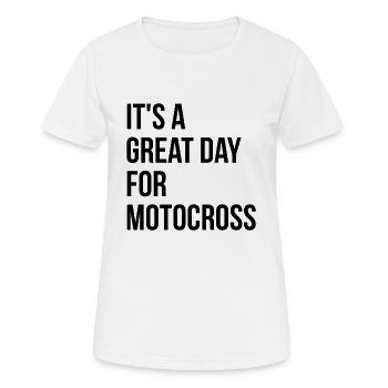 Motocross Motocross Motocross - T-shirt respirant Femme - blanc - Devant - AI Model Female 172 dark (172cm)