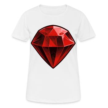 kostbarer Roter Rubin Edelstein - Frauen T-Shirt atmungsaktiv - Weiß - Vorne - AI Model Female 172 dark (172cm)