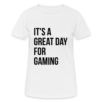 Spiel - Frauen T-Shirt atmungsaktiv - Weiß - Vorne - AI Model Female 172 dark (172cm)