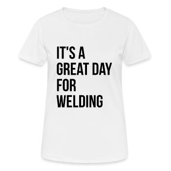 Welding Welding Welding - Women's Breathable T-Shirt - white - Front - AI Model Female 172 dark (172cm)