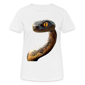 Serpent Python Cobra Mamba Serpent à sonnettes Serpent - T-shirt respirant Femme - blanc - Devant - AI Model Female 172 dark (172cm)