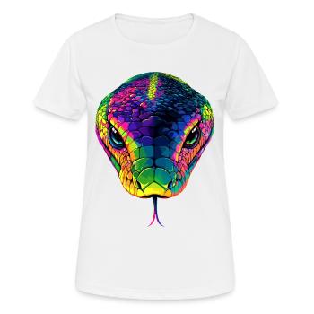 Serpent Python Cobra Mamba Serpent à sonnettes Serpent - T-shirt respirant Femme - blanc - Devant - AI Model Female 172 dark (172cm)