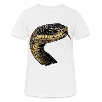 Serpent Python Cobra Mamba Serpent à sonnettes Serpent - T-shirt respirant Femme - blanc - Devant - AI Model Female 172 dark (172cm)