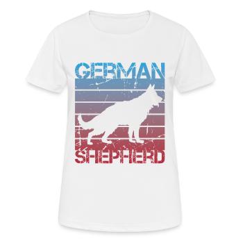 Chien de berger - T-shirt respirant Femme - blanc - Devant - AI Model Female 172 dark (172cm)