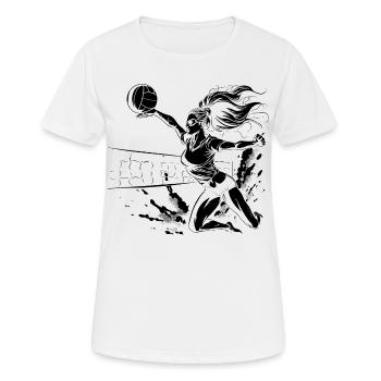 Joueur de volley-ball - T-shirt respirant Femme - blanc - Devant - AI Model Female 172 dark (172cm)