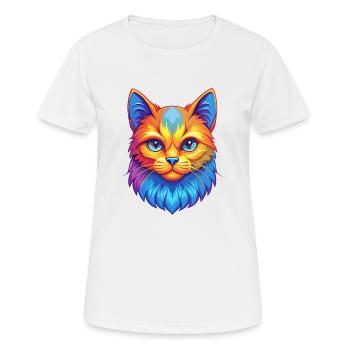 Hantilly Tiffany Cat Breed Cartoon Kawaii Animal P - Women's Breathable T-Shirt - white - Front - AI Model Female 172 dark (172cm)