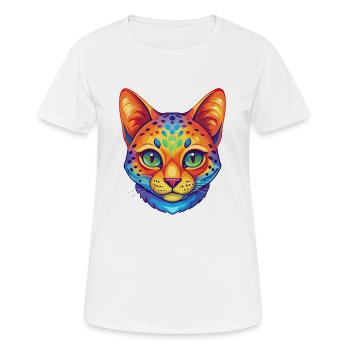 Australian Spotted Mist Cat Breed Cartoon Kawaii A - Women's Breathable T-Shirt - white - Front - AI Model Female 172 dark (172cm)