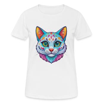 Australian Spotted Mist Cat Breed Cartoon Kawaii A - Women's Breathable T-Shirt - white - Front - AI Model Female 172 dark (172cm)