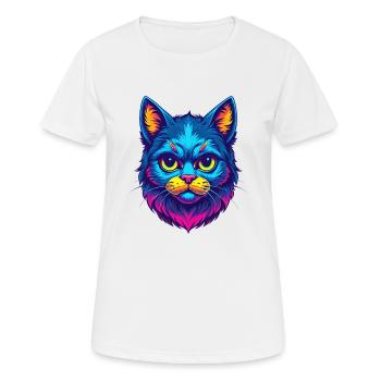 Hantilly Tiffany Cat Breed Cartoon Kawaii Animal P - Women's Breathable T-Shirt - white - Front - AI Model Female 172 dark (172cm)