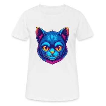 Bambino Chat Race Dessin Animé Kawaii Animal Pet - T-shirt respirant Femme - blanc - Devant - AI Model Female 172 dark (172cm)