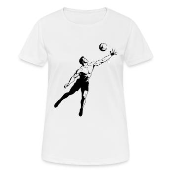 Joueurs de volley-ball - T-shirt respirant Femme - blanc - Devant - AI Model Female 172 dark (172cm)