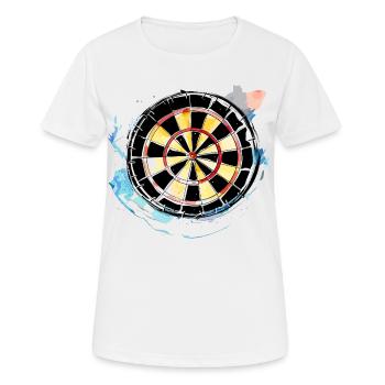Dartboard Sketch - Women's Breathable T-Shirt - white - Front - AI Model Female 172 dark (172cm)