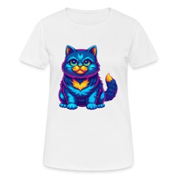 Hantilly Tiffany Cat Breed Cartoon Kawaii Animal P - Women's Breathable T-Shirt - white - Front - AI Model Female 172 dark (172cm)