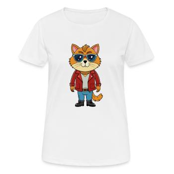 Himalaya Lustige Cartoon Kawaii Jacke Sonnenbrille - Frauen T-Shirt atmungsaktiv - Weiß - Vorne - AI Model Female 172 dark (172cm)