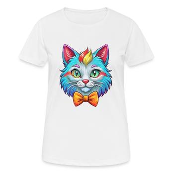 Hantilly Tiffany Cat Breed Cartoon Kawaii Animal P - Women's Breathable T-Shirt - white - Front - AI Model Female 172 dark (172cm)