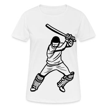 Cricketer - T-shirt respirant Femme - blanc - Devant - AI Model Female 172 dark (172cm)