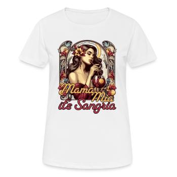 Mama Mia Sangria Espagne Portugal Cadeau - T-shirt respirant Femme - blanc - Devant - AI Model Female 172 dark (172cm)