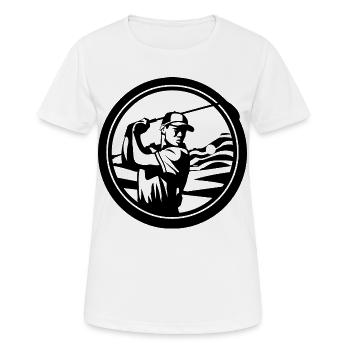 Golfspieler - Frauen T-Shirt atmungsaktiv - Weiß - Vorne - AI Model Female 172 dark (172cm)