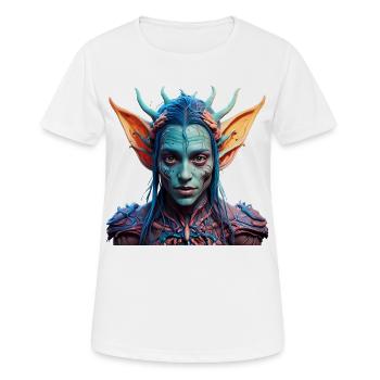 Psy Night Elves — Night Elf - Frauen T-Shirt atmungsaktiv - Weiß - Vorne - AI Model Female 172 dark (172cm)