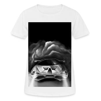 Futuristic Car Design Print - Women's Breathable T-Shirt - white - Front - AI Model Female 172 dark (172cm)