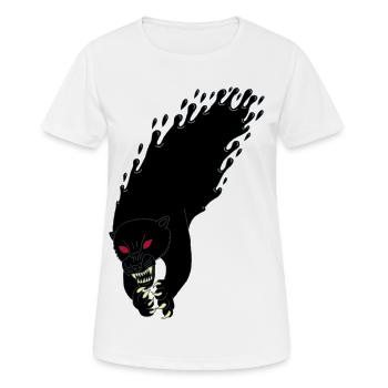 Panthère noire liquide - T-shirt respirant Femme - blanc - Devant - AI Model Female 172 dark (172cm)