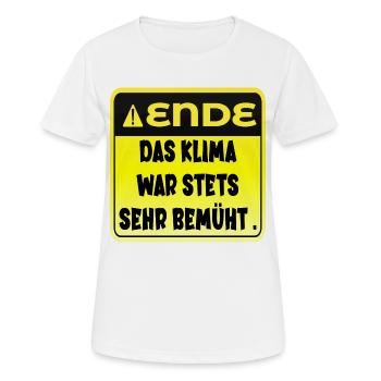 KLIMAWANDEL KLIMA - DEMOKRATIE WÄHLEN - Frauen T-Shirt atmungsaktiv - Weiß - Vorne - AI Model Female 172 dark (172cm)