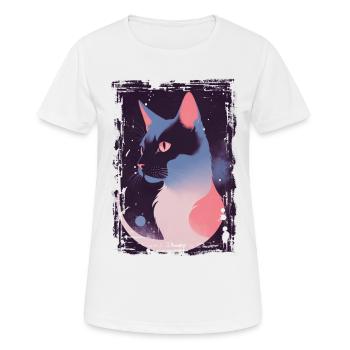Chat mystique - T-shirt respirant Femme - blanc - Devant - AI Model Female 172 dark (172cm)